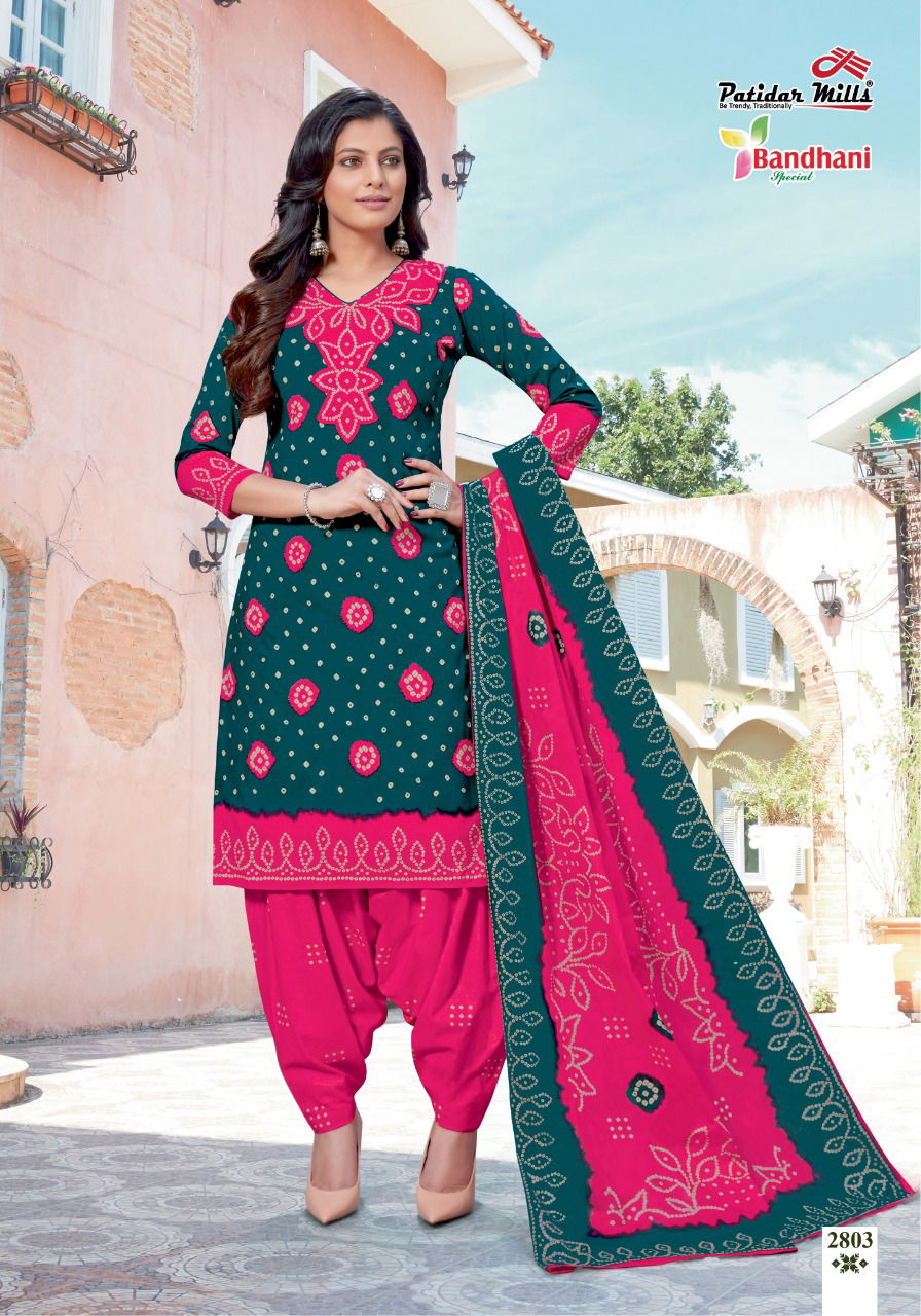 Patidar Bandhani Special 28 Latest Exclusive Designer Pure Cotton Printed Dress Material Collection With Cotton Dupatta 